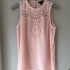 Halogen Pink Lace Sleeveless Camisole